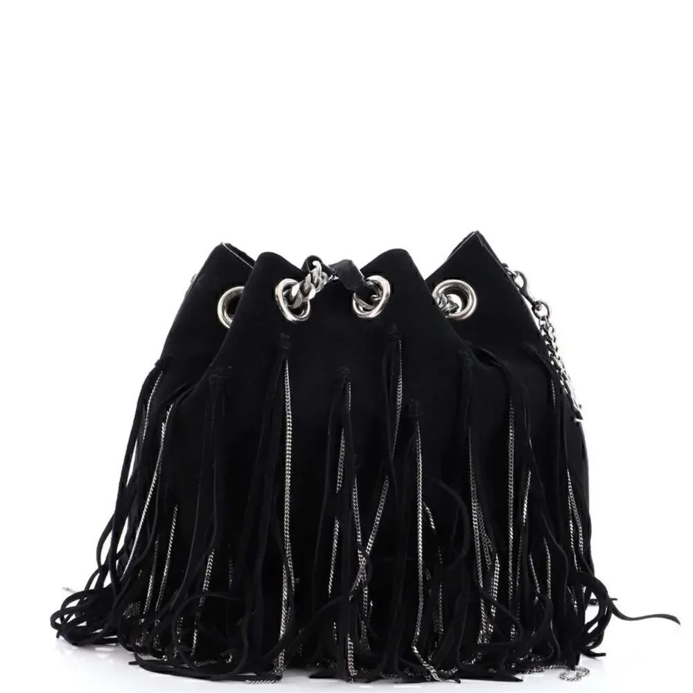 YSL Saint Laurent emmanuelle fringe bucket bag - Picture 4 of 8
